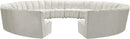 Infinity Cream Velvet 12pc. Modular Sectional - Town Of Bargains Furniture - NY