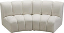 Infinity Cream Velvet 2pc. Modular Sectional - Town Of Bargains Furniture - NY