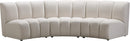 Infinity Cream Velvet 3pc. Modular Sectional - Town Of Bargains Furniture - NY