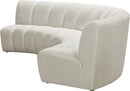 Infinity Cream Velvet 3pc. Modular Sectional - Town Of Bargains Furniture - NY