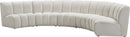 Infinity Cream Velvet 5pc. Modular Sectional - Town Of Bargains Furniture - NY