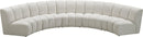 Infinity Cream Velvet 5pc. Modular Sectional - Town Of Bargains Furniture - NY
