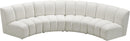 Infinity Cream Velvet 4pc. Modular Sectional - Town Of Bargains Furniture - NY