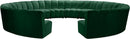 Infinity Green Velvet 12pc. Modular Sectional - Town Of Bargains Furniture - NY