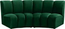 Infinity Green Velvet 2pc. Modular Sectional - Town Of Bargains Furniture - NY