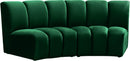 Infinity Green Velvet 2pc. Modular Sectional - Town Of Bargains Furniture - NY