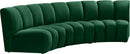 Infinity Green Velvet 3pc. Modular Sectional - Town Of Bargains Furniture - NY
