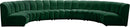 Infinity Green Velvet 7pc. Modular Sectional - Town Of Bargains Furniture - NY