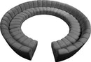 Infinity Grey Velvet 12pc. Modular Sectional - Town Of Bargains Furniture - NY