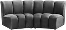 Infinity Grey Velvet 2pc. Modular Sectional - Town Of Bargains Furniture - NY