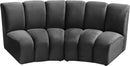 Infinity Grey Velvet 2pc. Modular Sectional - Town Of Bargains Furniture - NY