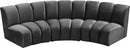 Infinity Grey Velvet 3pc. Modular Sectional - Town Of Bargains Furniture - NY