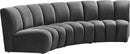 Infinity Grey Velvet 3pc. Modular Sectional - Town Of Bargains Furniture - NY