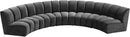 Infinity Grey Velvet 5pc. Modular Sectional - Town Of Bargains Furniture - NY