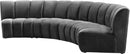 Infinity Grey Velvet 4pc. Modular Sectional - Town Of Bargains Furniture - NY