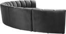 Infinity Grey Velvet 6pc. Modular Sectional - Town Of Bargains Furniture - NY