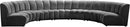 Infinity Grey Velvet 7pc. Modular Sectional - Town Of Bargains Furniture - NY