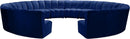 Infinity Navy Velvet 12pc. Modular Sectional - Town Of Bargains Furniture - NY