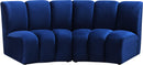 Infinity Navy Velvet 2pc. Modular Sectional - Town Of Bargains Furniture - NY