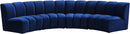 Infinity Navy Velvet 4pc. Modular Sectional - Town Of Bargains Furniture - NY