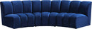 Infinity Navy Velvet 3pc. Modular Sectional - Town Of Bargains Furniture - NY
