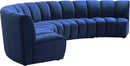 Infinity Navy Velvet 5pc. Modular Sectional - Town Of Bargains Furniture - NY