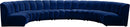 Infinity Navy Velvet 7pc. Modular Sectional - Town Of Bargains Furniture - NY