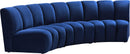 Infinity Navy Velvet 3pc. Modular Sectional - Town Of Bargains Furniture - NY