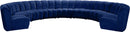 Infinity Navy Velvet 9pc. Modular Sectional - Town Of Bargains Furniture - NY