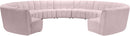 Infinity Pink Velvet 11pc. Modular Sectional - Town Of Bargains Furniture - NY