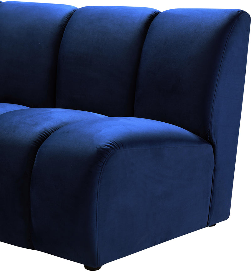 Infinity Navy Velvet 6pc. Modular Sectional