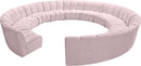 Infinity Pink Velvet 12pc. Modular Sectional - Town Of Bargains Furniture - NY