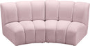 Infinity Pink Velvet 2pc. Modular Sectional - Town Of Bargains Furniture - NY