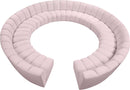 Infinity Pink Velvet 12pc. Modular Sectional - Town Of Bargains Furniture - NY
