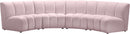 Infinity Pink Velvet 4pc. Modular Sectional - Town Of Bargains Furniture - NY