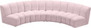 Infinity Pink Velvet 4pc. Modular Sectional - Town Of Bargains Furniture - NY