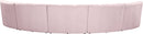 Infinity Pink Velvet 5pc. Modular Sectional - Town Of Bargains Furniture - NY