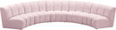 Infinity Pink Velvet 5pc. Modular Sectional - Town Of Bargains Furniture - NY