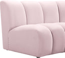 Infinity Pink Velvet 4pc. Modular Sectional - Town Of Bargains Furniture - NY