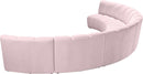 Infinity Pink Velvet 6pc. Modular Sectional - Town Of Bargains Furniture - NY