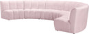 Infinity Pink Velvet 6pc. Modular Sectional - Town Of Bargains Furniture - NY