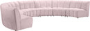 Infinity Pink Velvet 7pc. Modular Sectional - Town Of Bargains Furniture - NY