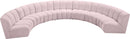 Infinity Pink Velvet 7pc. Modular Sectional - Town Of Bargains Furniture - NY