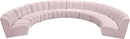 Infinity Pink Velvet 8pc. Modular Sectional - Town Of Bargains Furniture - NY