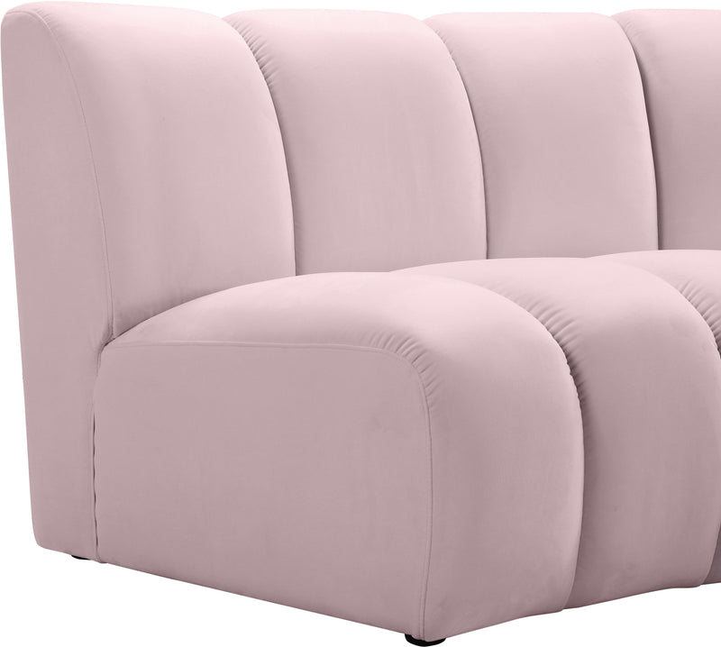 Infinity Pink Velvet 8pc. Modular Sectional - Town Of Bargains Furniture - NY