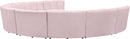 Infinity Pink Velvet 9pc. Modular Sectional - Town Of Bargains Furniture - NY