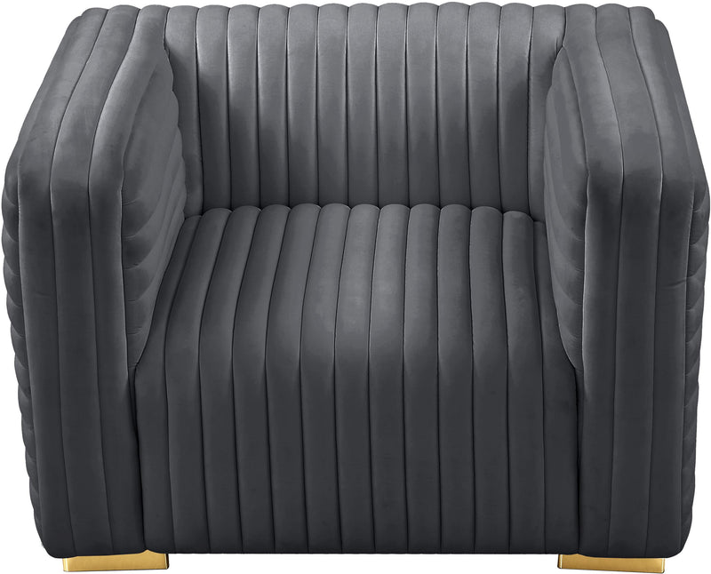 Ravish Grey Velvet Chair