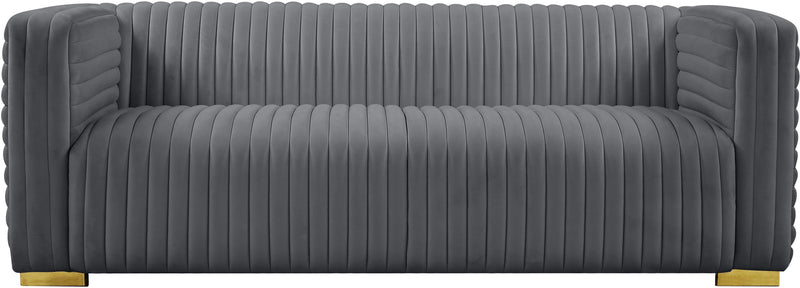 Ravish Grey Velvet Sofa