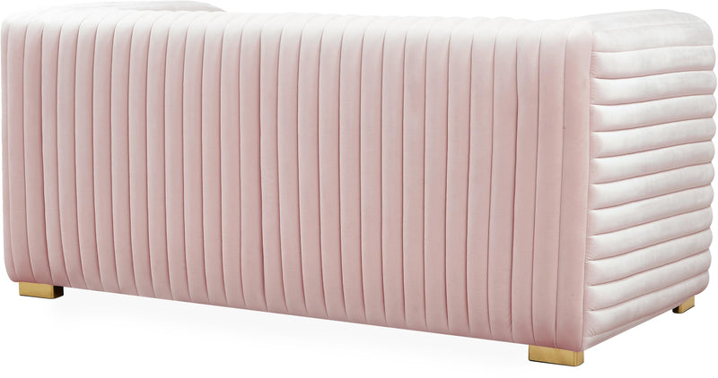 Ravish Pink Velvet Loveseat