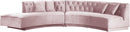 Kenzi Pink Velvet 2pc. Sectional - Town Of Bargains Furniture - NY